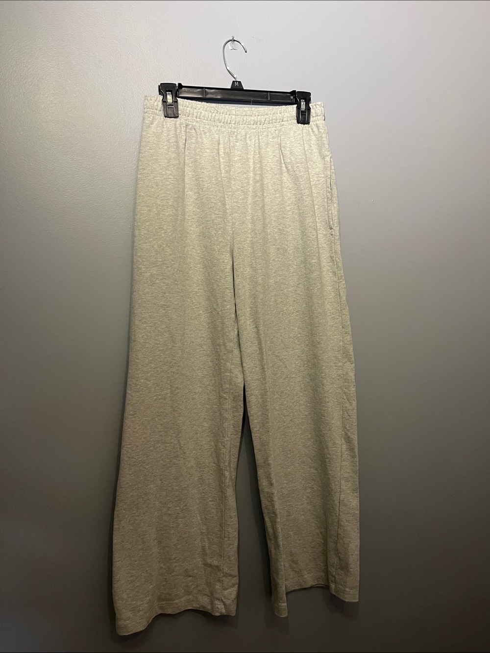 Brandy Melville Light Heather Gray Wide Leg Lounge Pants